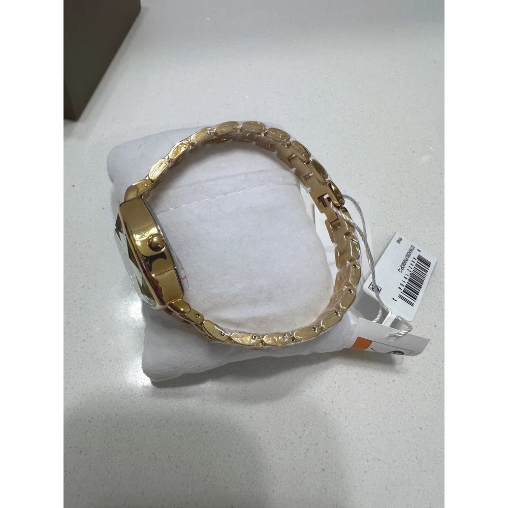 Ettika Classic Triple‎ Link Bracelet Watch Gold Pink MOP Tonneau Dial NEW